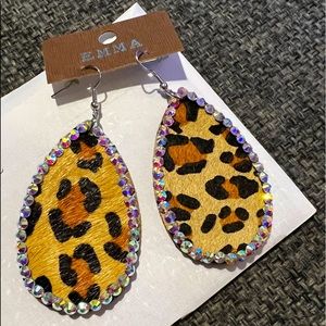 Leopard print earrings